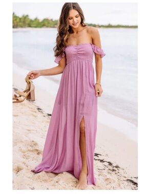 Shop the Mint Strapless Maxi Dress Sz S Thigh Split Beachy Feminine Spring Lined